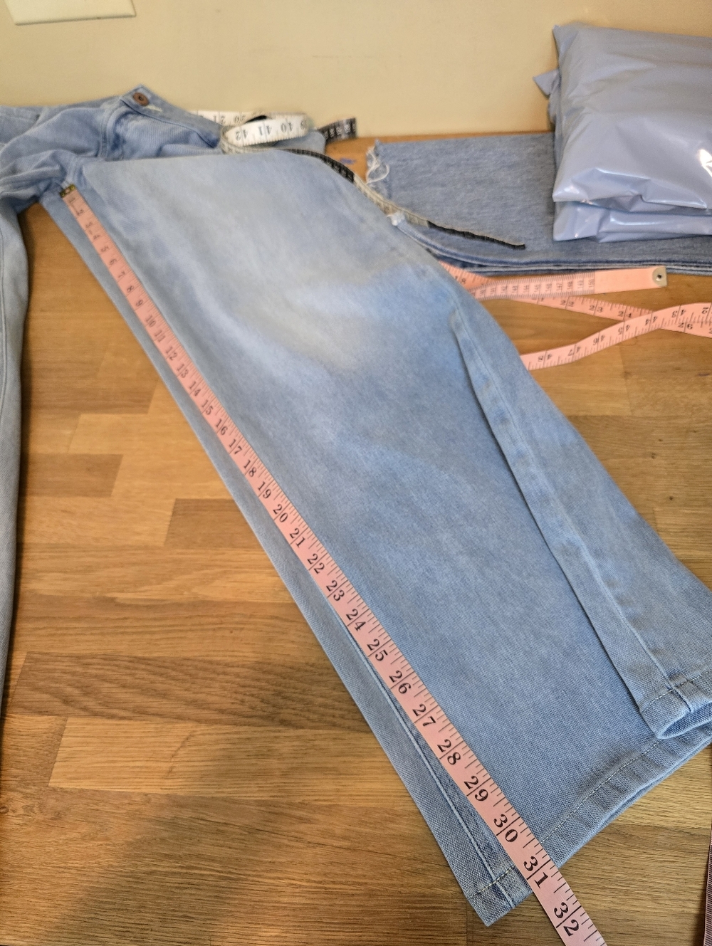 Halara Flex Asymmetric Low Rise Baggy Wide Leg Washed Casual Jean M Tall (8-10) - Picture 12 of 13